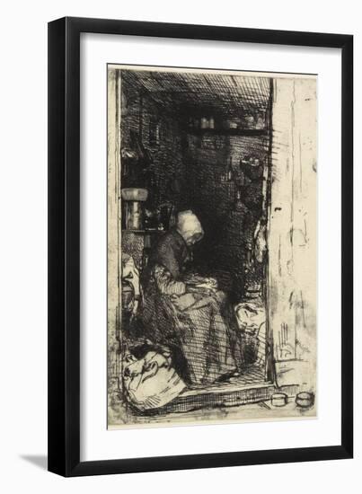 La Vieille Aux Loques from Twelve Etchings from Nature, 1858-James Abbott McNeill Whistler-Framed Giclee Print