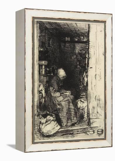 La Vieille Aux Loques from Twelve Etchings from Nature, 1858-James Abbott McNeill Whistler-Framed Premier Image Canvas