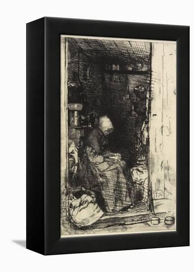 La Vieille Aux Loques from Twelve Etchings from Nature, 1858-James Abbott McNeill Whistler-Framed Premier Image Canvas