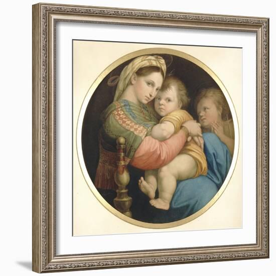 La Vierge ?a Chaise-Raffaello Sanzio-Framed Giclee Print