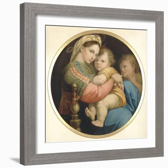 La Vierge ?a Chaise-Raffaello Sanzio-Framed Giclee Print