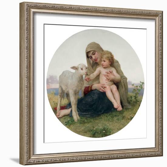 La Vierge a L'Agneau, 1903-William Adolphe Bouguereau-Framed Giclee Print