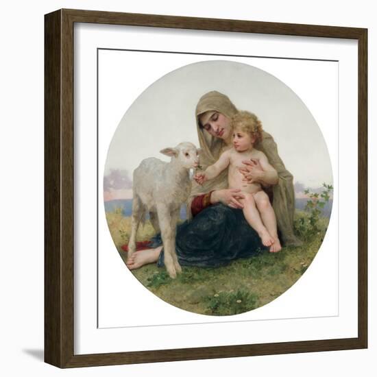 La Vierge a L'Agneau, 1903-William Adolphe Bouguereau-Framed Giclee Print