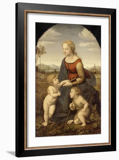 La Vierge à l'Enfant avec le petit saint Jean-Baptiste dite "La Belle Jardinière"-Raffaello Sanzio-Framed Giclee Print