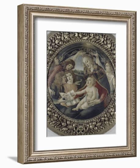 La Vierge à l'enfant et cinq anges (Vierge du Magnificat)-Sandro Botticelli-Framed Giclee Print