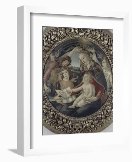 La Vierge à l'enfant et cinq anges (Vierge du Magnificat)-Sandro Botticelli-Framed Giclee Print