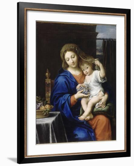 La Vierge à la grappe-Pierre Mignard-Framed Giclee Print