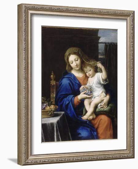 La Vierge à la grappe-Pierre Mignard-Framed Giclee Print