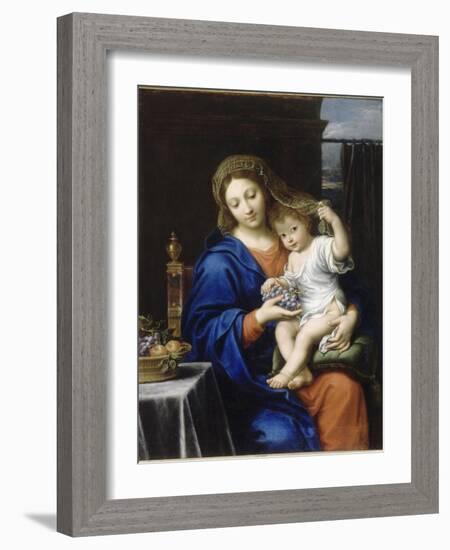 La Vierge à la grappe-Pierre Mignard-Framed Giclee Print