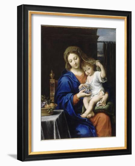 La Vierge à la grappe-Pierre Mignard-Framed Giclee Print