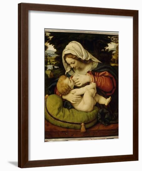 La Vierge au coussin vert-Andrea Solario-Framed Giclee Print