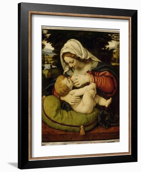 La Vierge au coussin vert-Andrea Solario-Framed Giclee Print