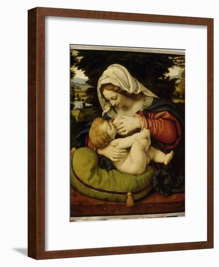 La Vierge au coussin vert-Andrea Solario-Framed Giclee Print