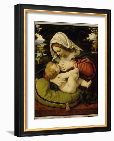 La Vierge au coussin vert-Andrea Solario-Framed Giclee Print