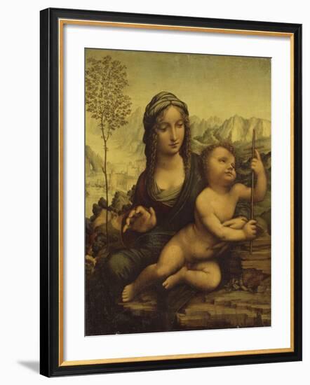 La Vierge au fuseau-Leonardo da Vinci-Framed Giclee Print