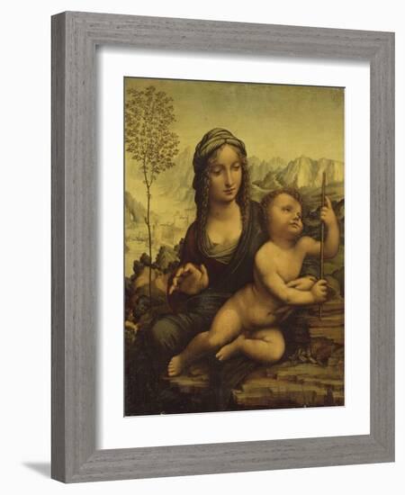 La Vierge au fuseau-Leonardo da Vinci-Framed Giclee Print