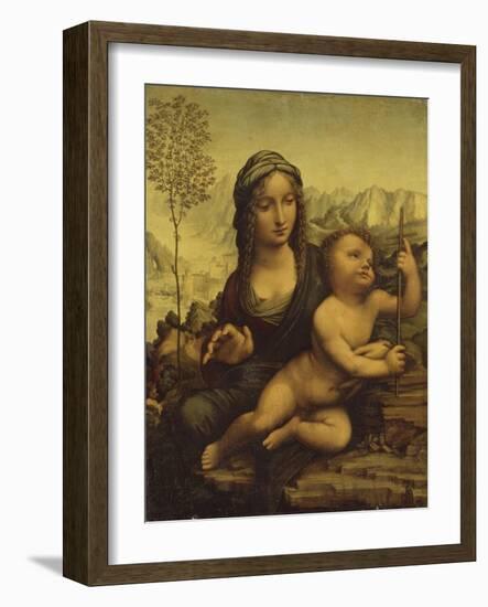 La Vierge au fuseau-Leonardo da Vinci-Framed Giclee Print