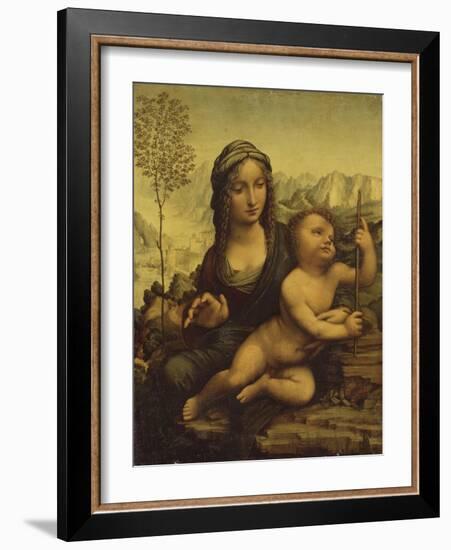 La Vierge au fuseau-Leonardo da Vinci-Framed Giclee Print