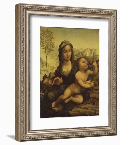 La Vierge au fuseau-Leonardo da Vinci-Framed Giclee Print