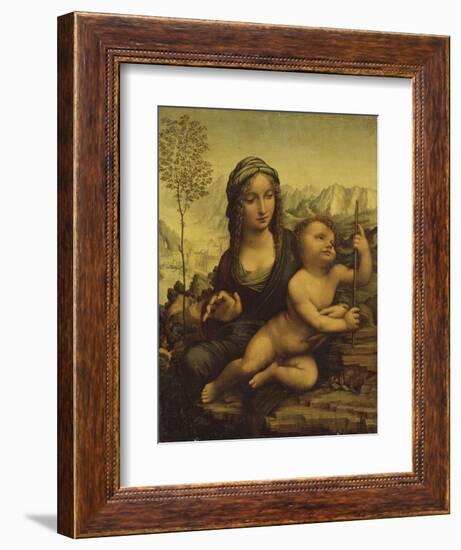 La Vierge au fuseau-Leonardo da Vinci-Framed Giclee Print