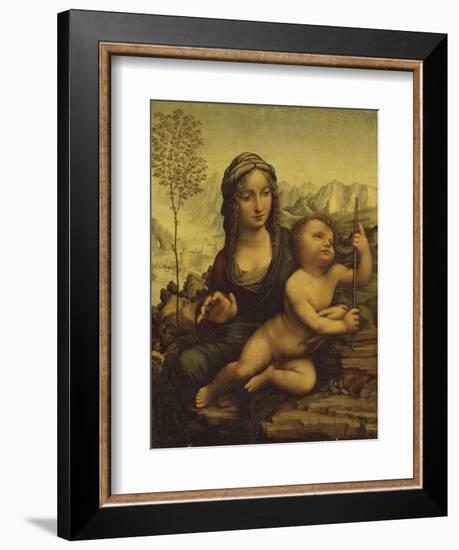 La Vierge au fuseau-Leonardo da Vinci-Framed Giclee Print