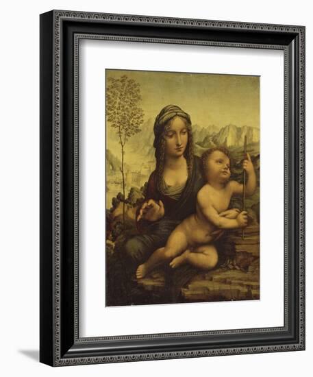 La Vierge au fuseau-Leonardo da Vinci-Framed Giclee Print