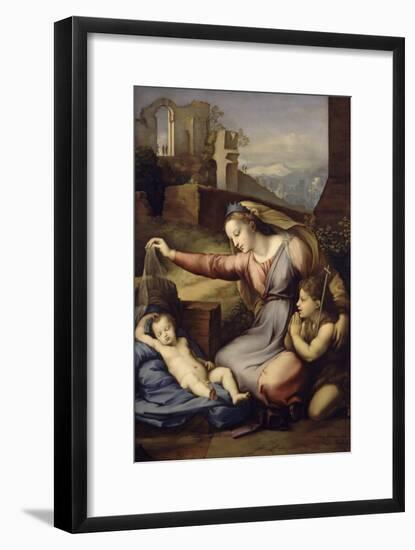 La Vierge au voile bleu-Raffaello Sanzio-Framed Giclee Print