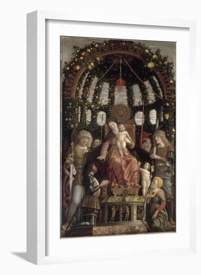 La Vierge et l'Enfant dite Vierge de la Victoire-Andrea Mantegna-Framed Giclee Print