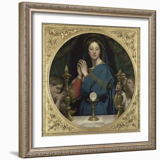 La Vierge ?'Hostie-Jean-Auguste-Dominique Ingres-Framed Giclee Print