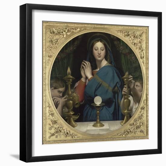 La Vierge ?'Hostie-Jean-Auguste-Dominique Ingres-Framed Giclee Print