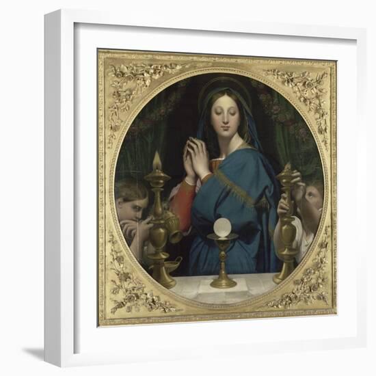 La Vierge ?'Hostie-Jean-Auguste-Dominique Ingres-Framed Giclee Print