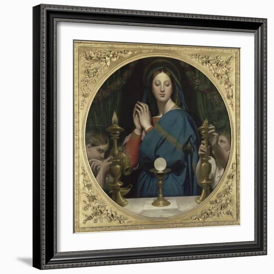 La Vierge ?'Hostie-Jean-Auguste-Dominique Ingres-Framed Giclee Print