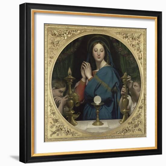 La Vierge ?'Hostie-Jean-Auguste-Dominique Ingres-Framed Giclee Print