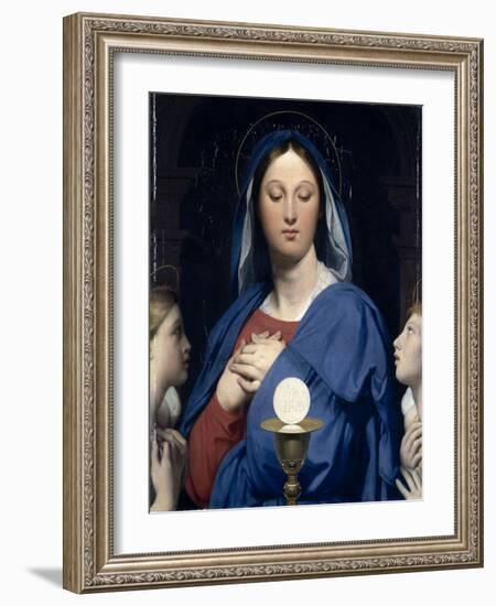 La Vierge ?'Hostie-Jean-Auguste-Dominique Ingres-Framed Giclee Print