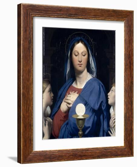 La Vierge ?'Hostie-Jean-Auguste-Dominique Ingres-Framed Giclee Print