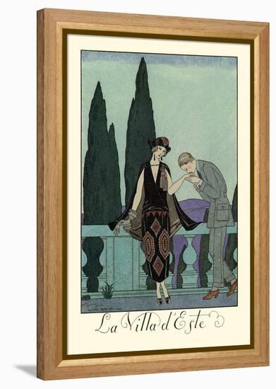 La Villa d'Este-Georges Barbier-Framed Stretched Canvas