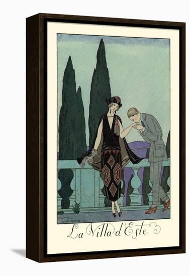 La Villa d'Este-Georges Barbier-Framed Stretched Canvas