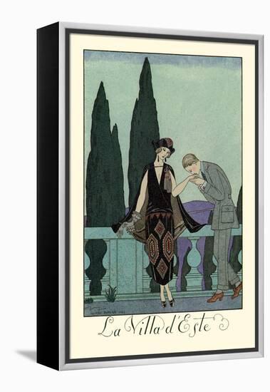 La Villa d'Este-Georges Barbier-Framed Stretched Canvas