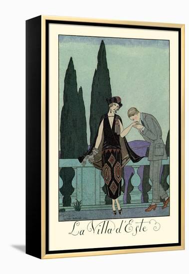 La Villa d'Este-Georges Barbier-Framed Stretched Canvas