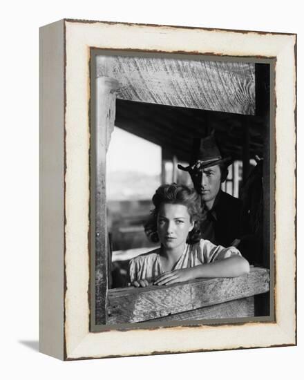 La Ville Abandonnee YELLOW SKY by William Wellman with Anne Baxter and Gregory Peck, 1948 (b/w phot-null-Framed Stretched Canvas