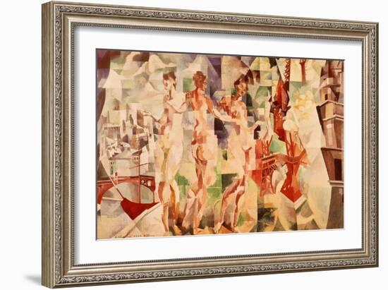 La Ville De Paris (City of Paris, France), 1910-12-Robert Delaunay-Framed Giclee Print