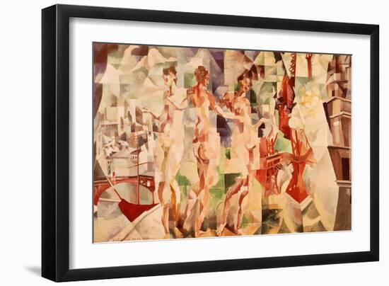 La Ville De Paris (City of Paris, France), 1910-12-Robert Delaunay-Framed Giclee Print