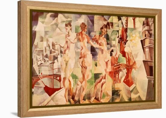 La Ville De Paris (City of Paris, France), 1910-12-Robert Delaunay-Framed Premier Image Canvas