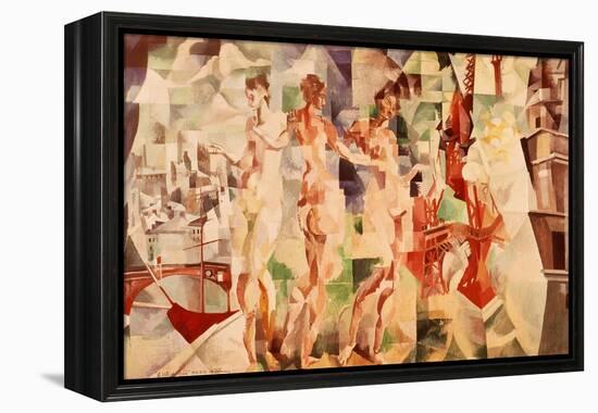 La Ville De Paris (City of Paris, France), 1910-12-Robert Delaunay-Framed Premier Image Canvas