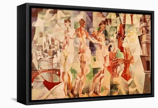 La Ville De Paris (City of Paris, France), 1910-12-Robert Delaunay-Framed Premier Image Canvas