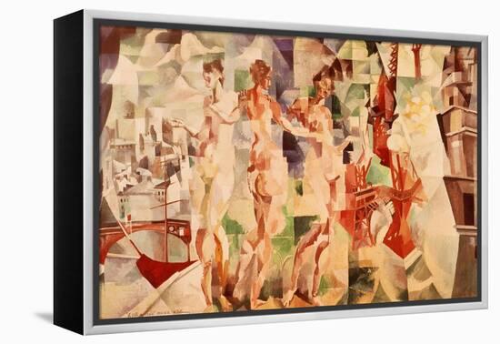 La Ville De Paris (City of Paris, France), 1910-12-Robert Delaunay-Framed Premier Image Canvas