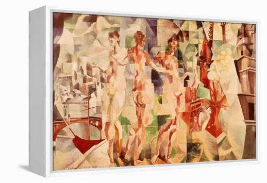 La Ville De Paris (City of Paris, France), 1910-12-Robert Delaunay-Framed Premier Image Canvas