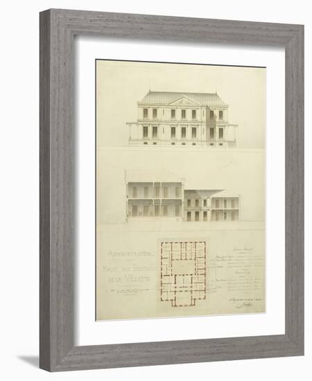 La Villettte Slaughterhouse and Cattle Market, Buildings of the Administration-Victor Baltard-Framed Giclee Print