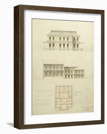 La Villettte Slaughterhouse and Cattle Market, Buildings of the Administration-Victor Baltard-Framed Giclee Print