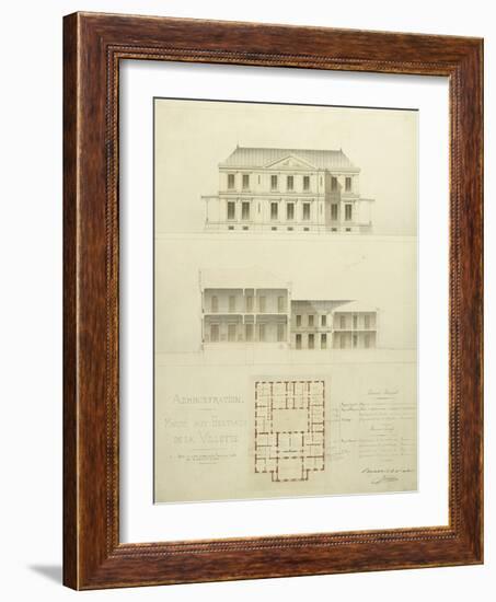 La Villettte Slaughterhouse and Cattle Market, Buildings of the Administration-Victor Baltard-Framed Giclee Print